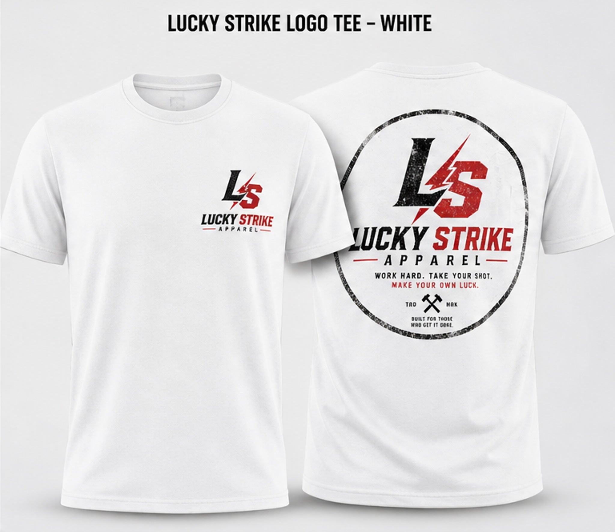 LUCKY STRIKE LOGO TEE.